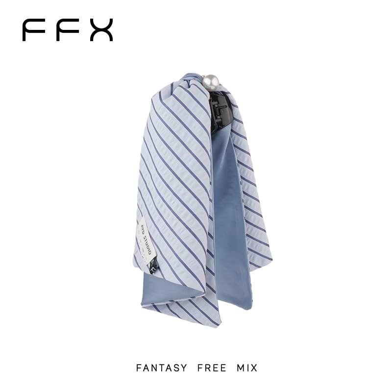 FFX ストライプ柄リボンバンスクリップ
