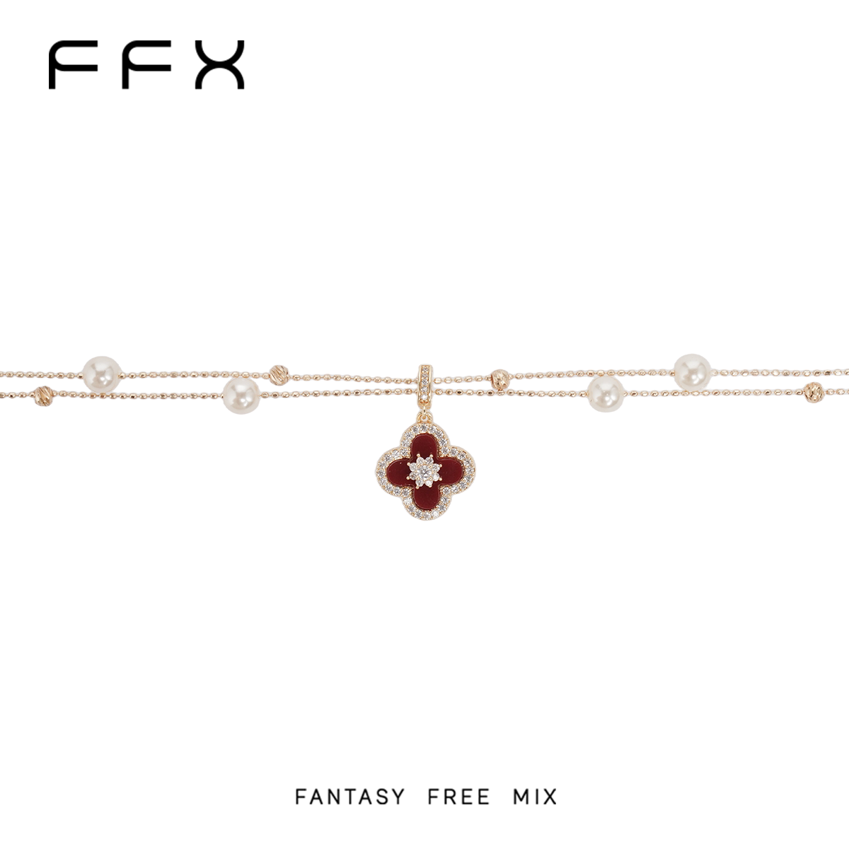 FFX 四つ葉モチーフネックレス