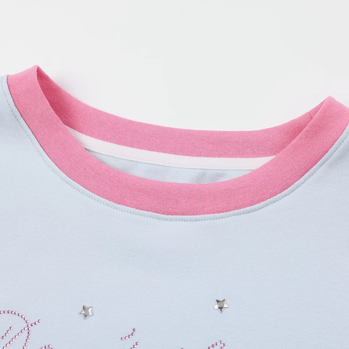 ablueberry バイカラーショート丈Tシャツ