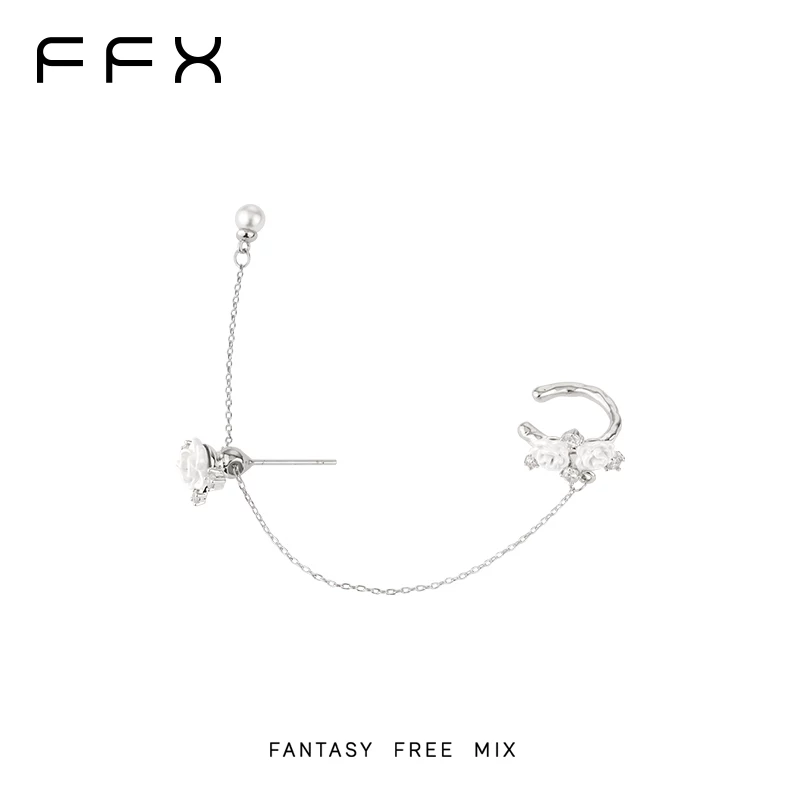 FFX フラワーモチーフイヤーカフ