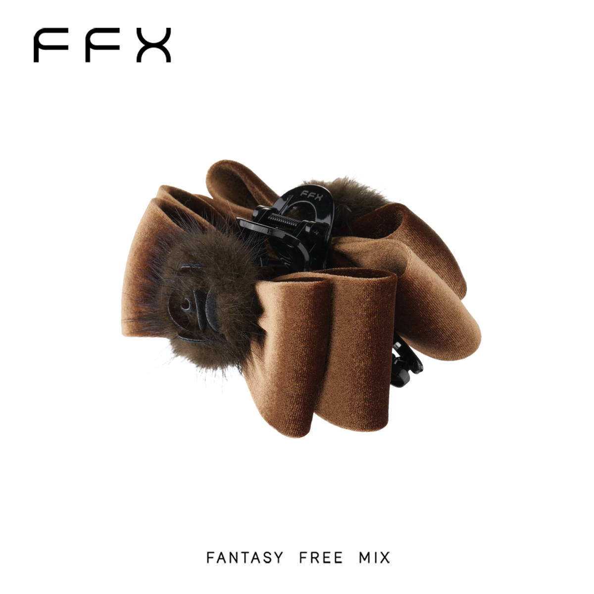 FFX 起毛フラワーモチーフバンスクリップ