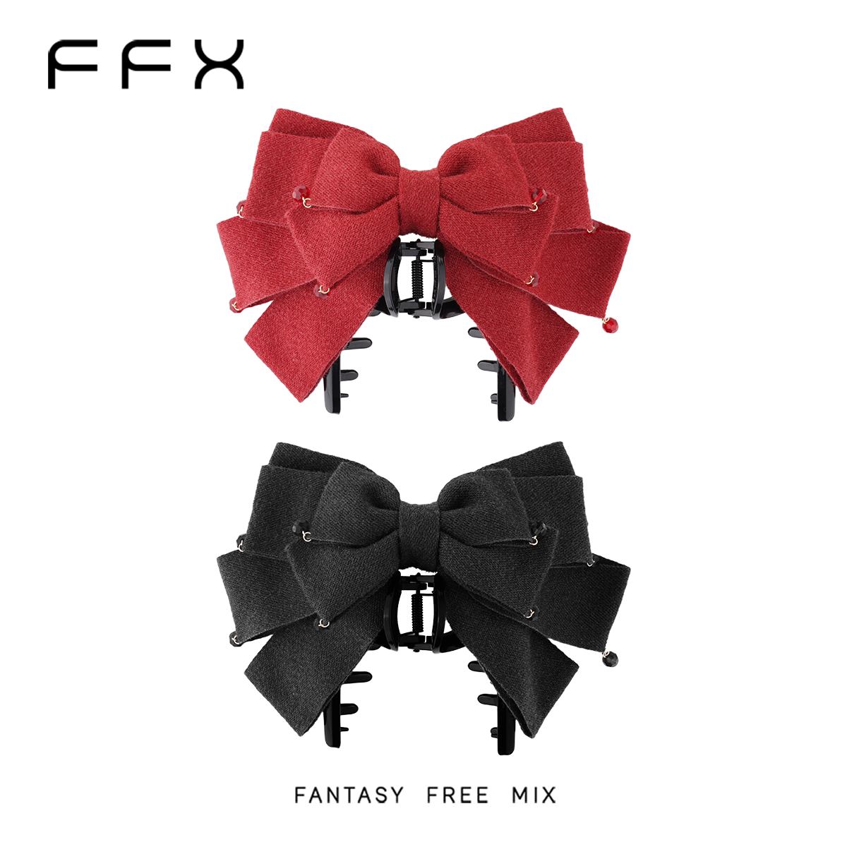 FFX ラメリボンバンスクリップ
