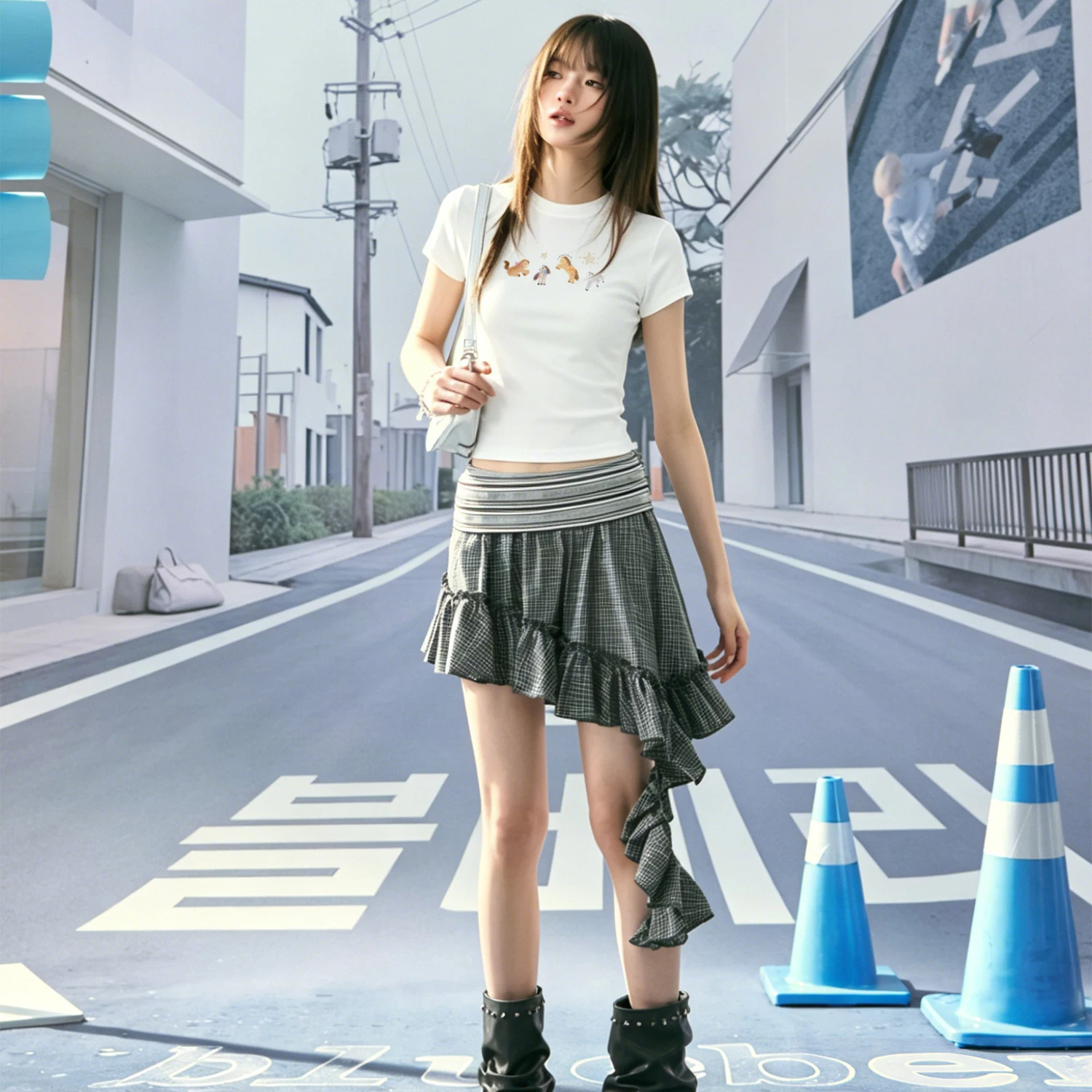ablueberry Tシャツ＆カモフラージュハーフパンツ（単品）