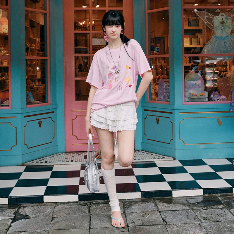 wooha プリントTシャツ