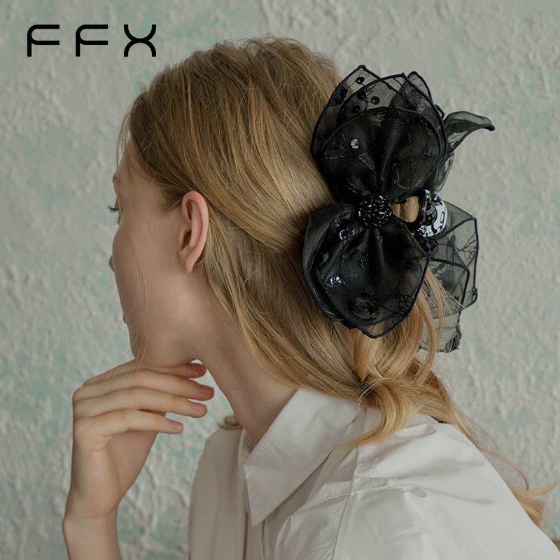 FFX チュールリボンヘアクリップ
