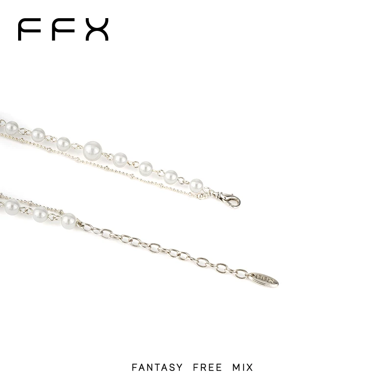FFX 星モチーフパールモチーフロングネックレス