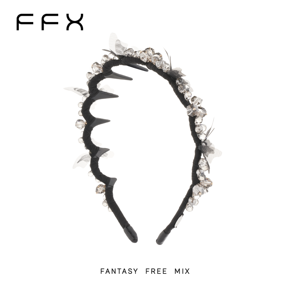 FFX 蝶モチーフビジューカチューシャ