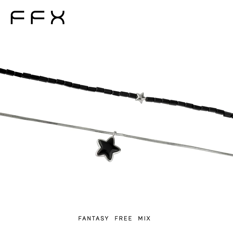 FFX 星モチーフダブルラインネックレス