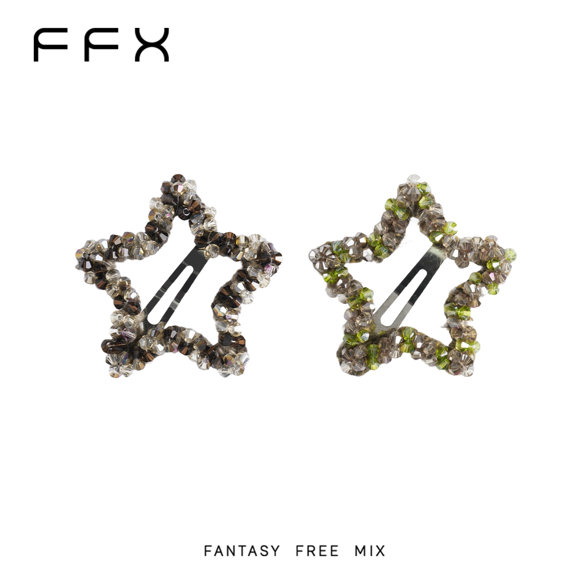 FFX ラメ星モチーフヘアクリップ