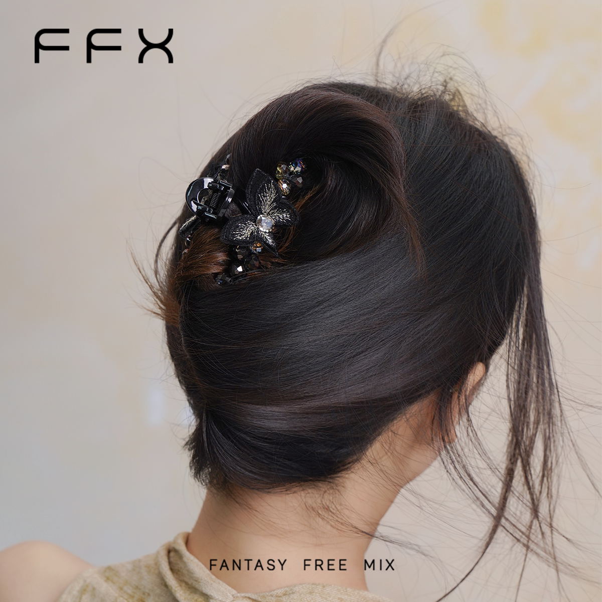 FFX 蝶モチーフバンスクリップ