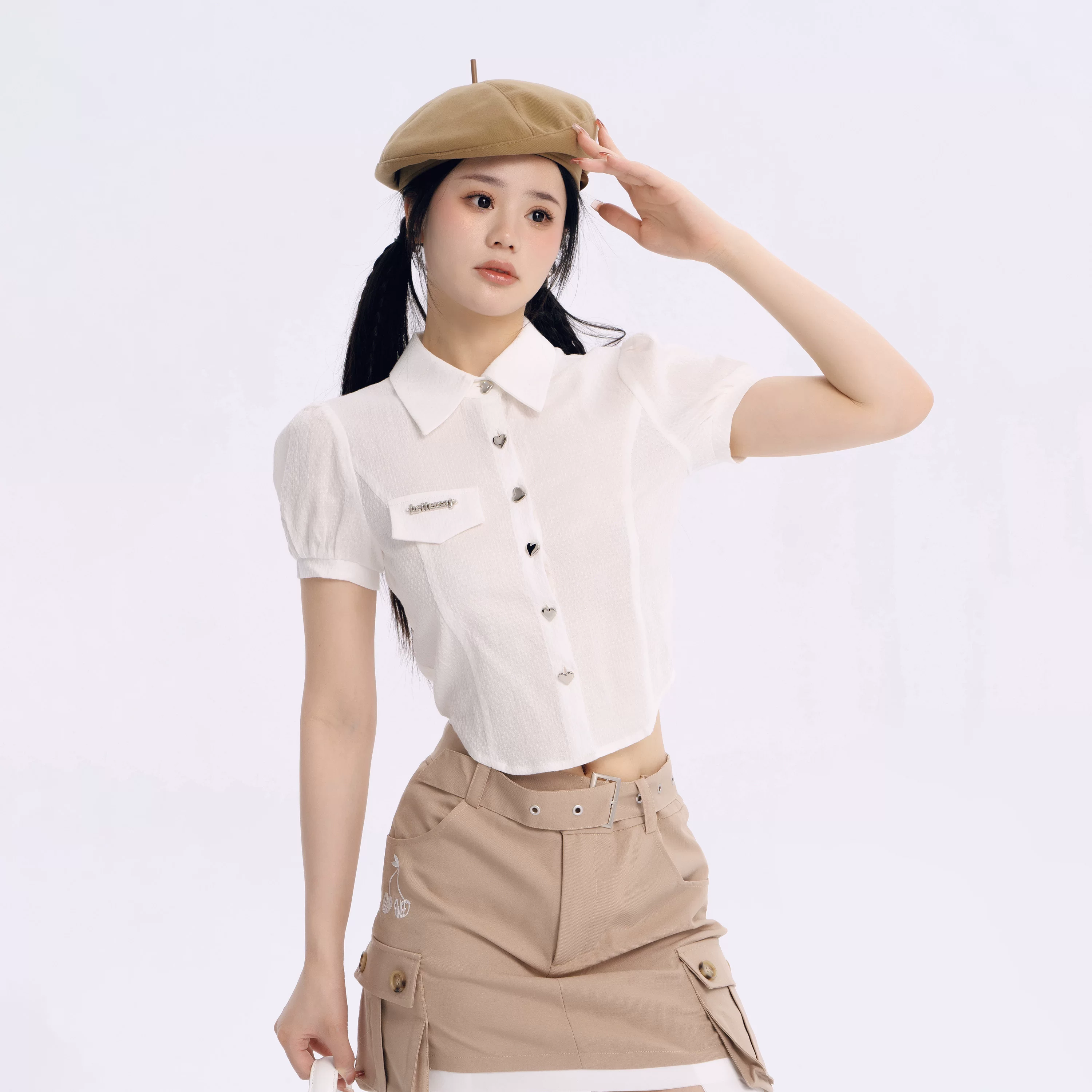BETTERSAY 襟付きブラウス