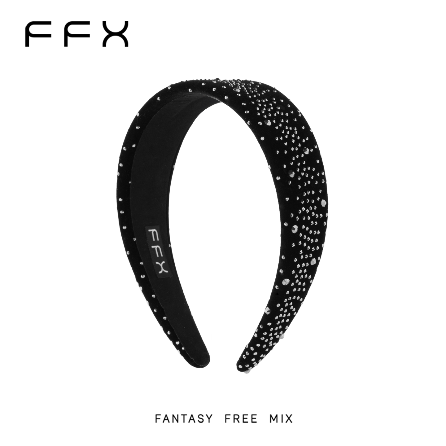 FFX ベルベット調ビジューカチューシャ