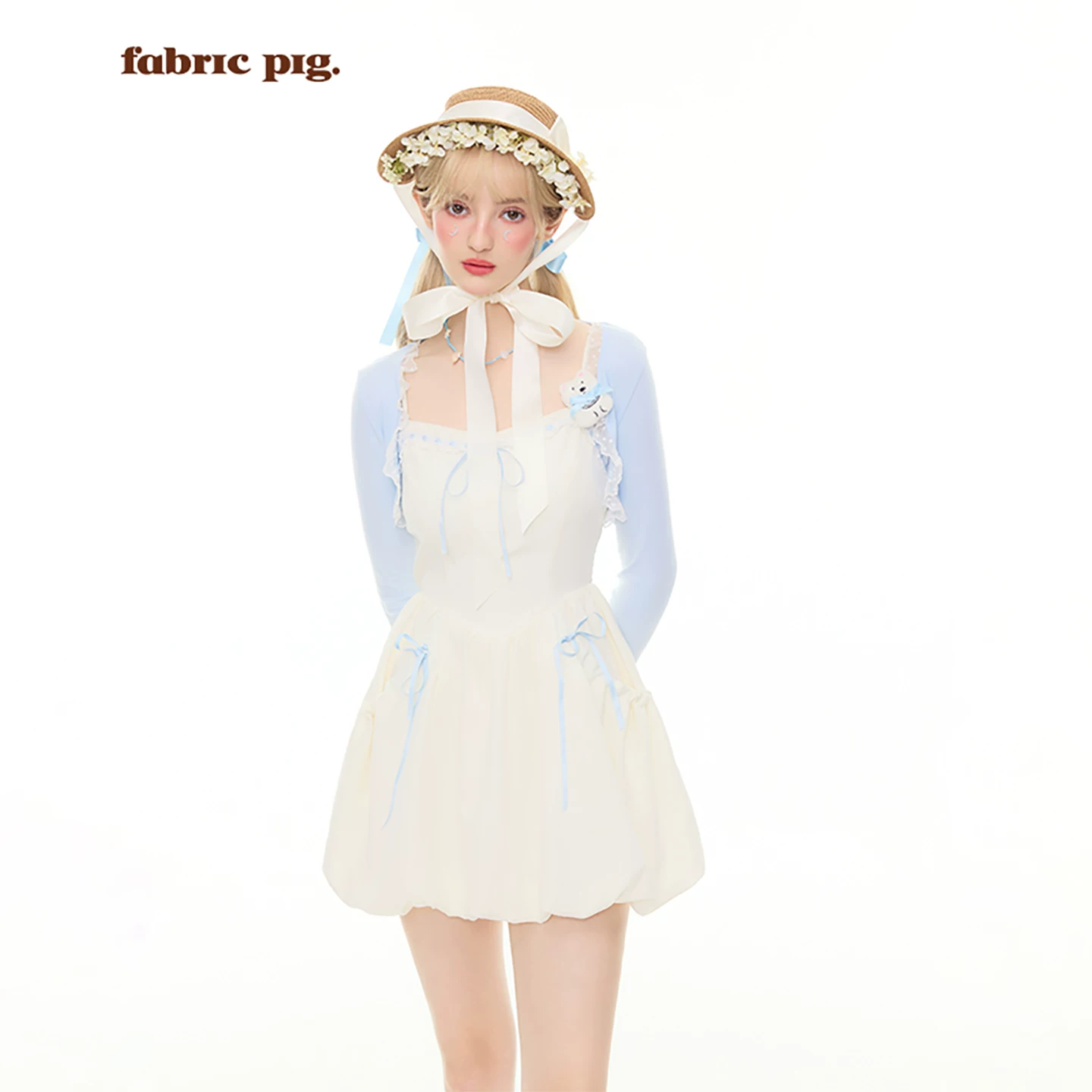 fabricpig リボンワンピース＆カーディガン（単品・セット）
