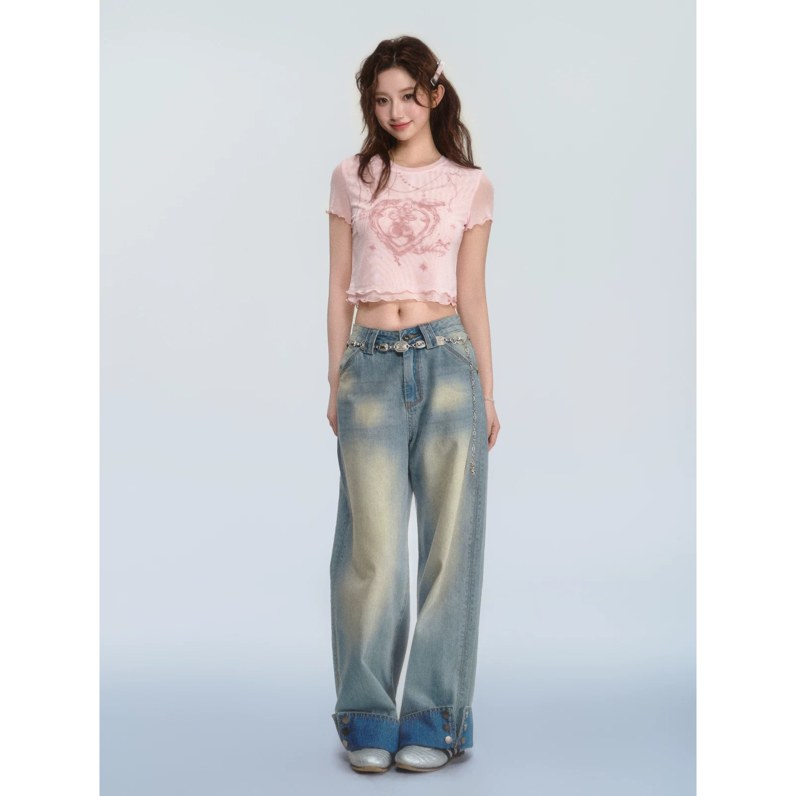 ablueberry フリルTシャツ