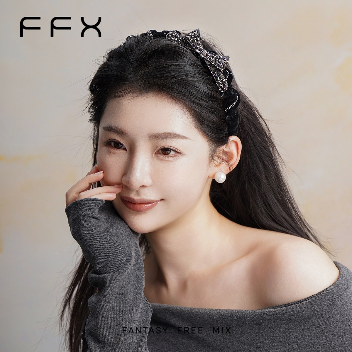 FFX リボンビジューカチューシャ