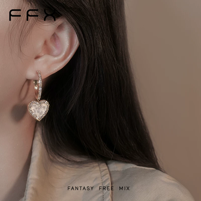 FFX ハートモチーフフープピアス