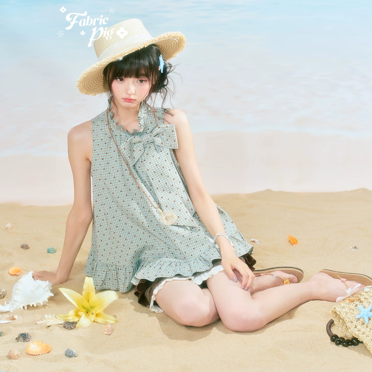 fabricpig フリルトリムミニスカート