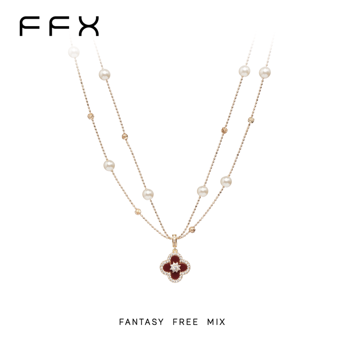 FFX 四つ葉モチーフネックレス