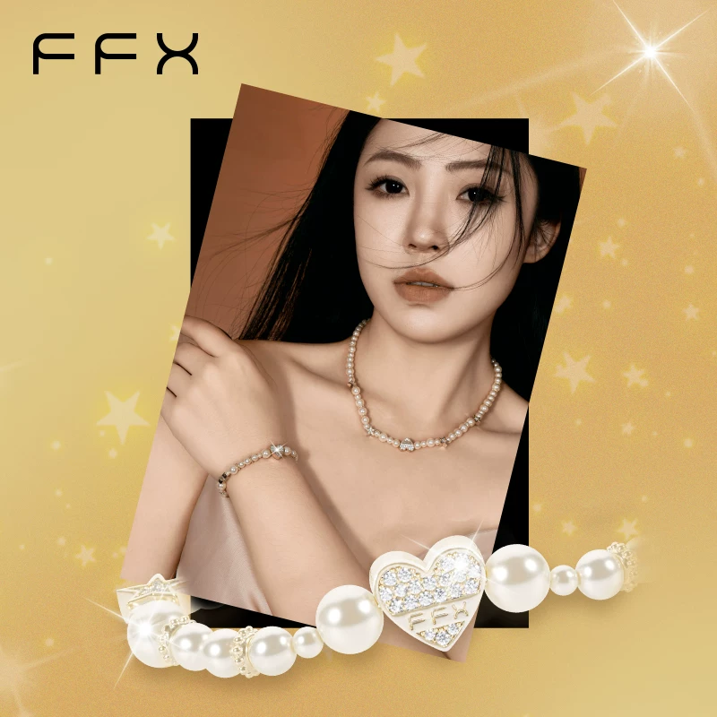 FFX ハートモチーフパールモチーフブレスレット