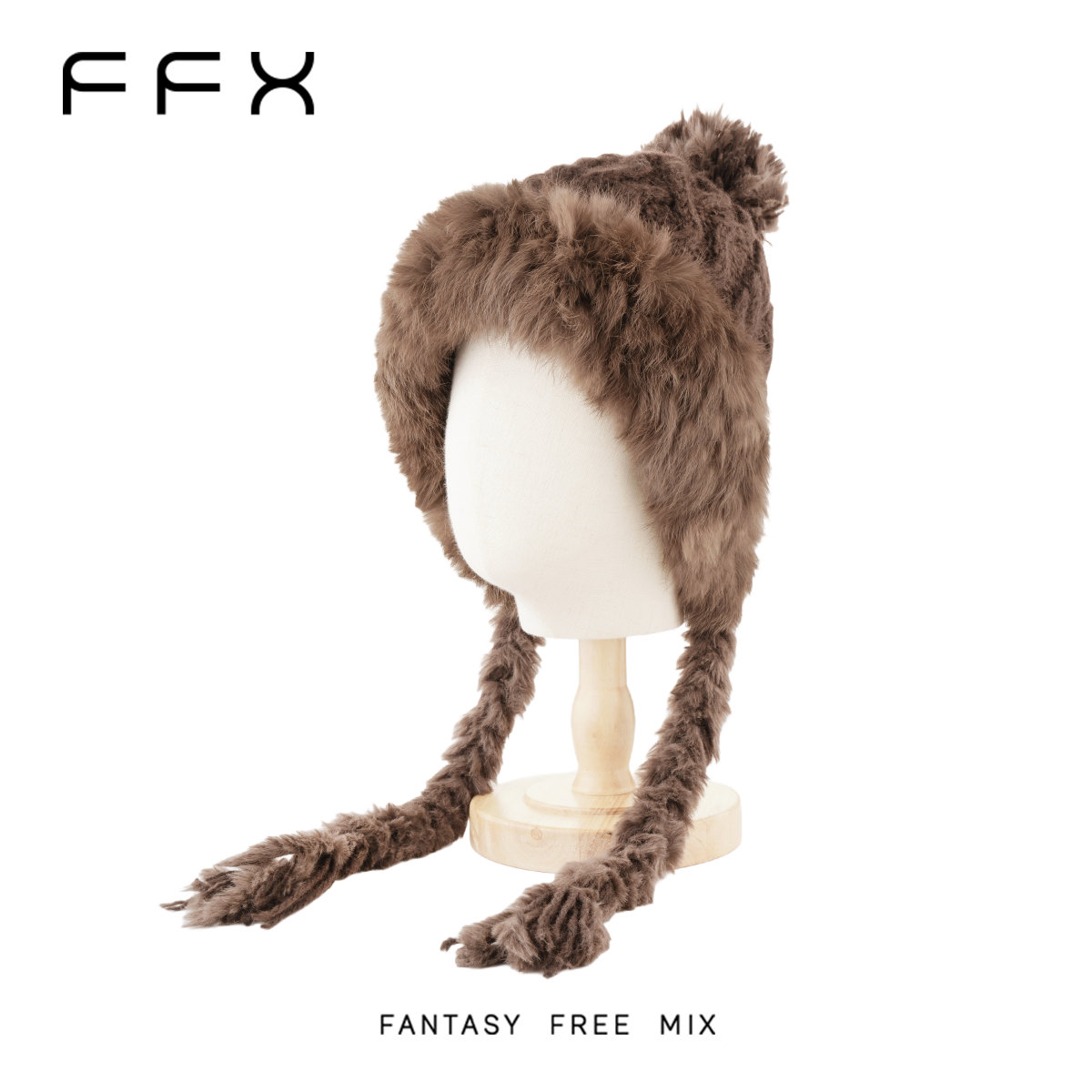 FFX ケーブル編みニット帽