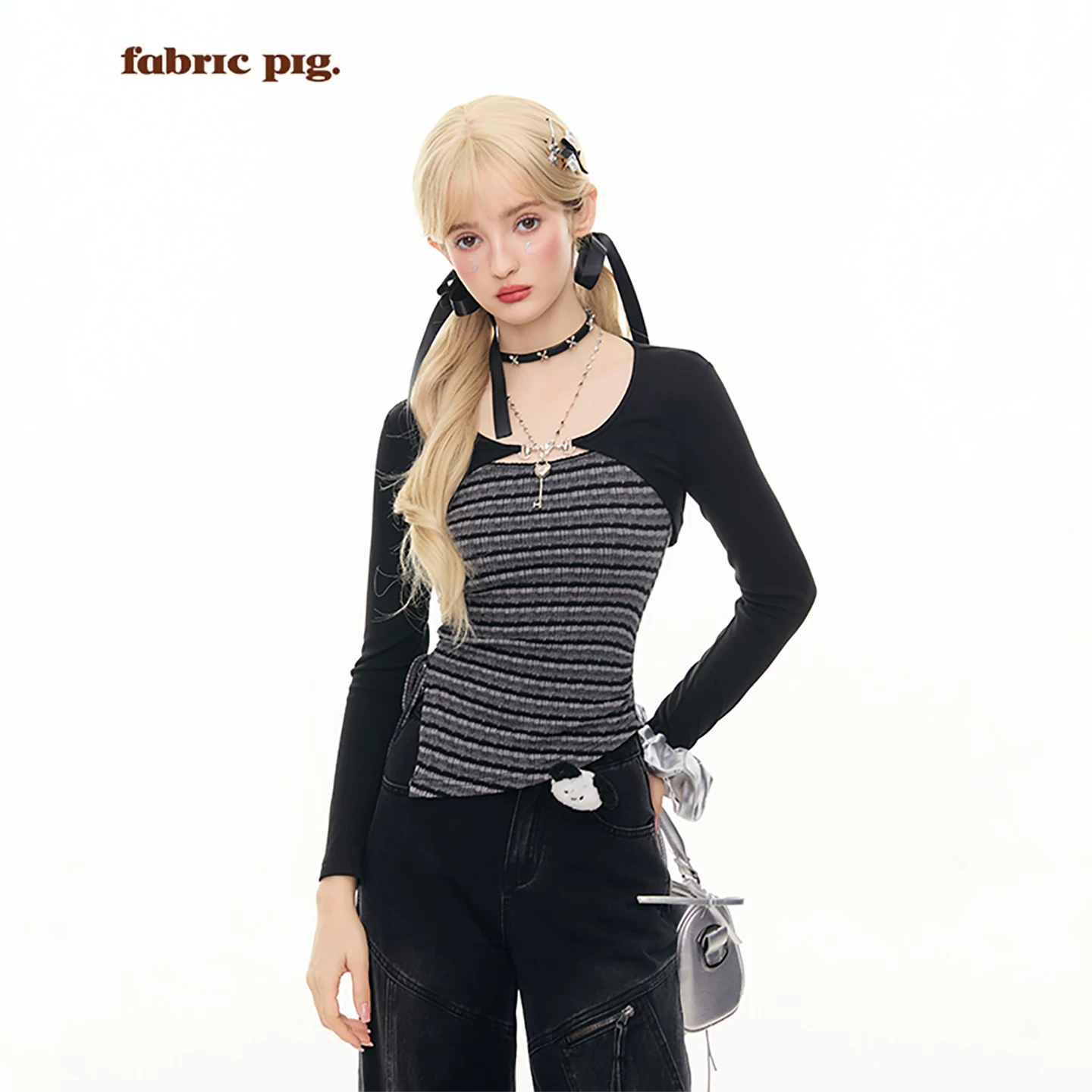 fabricpig デニムカーゴパンツコーデ（単品・セット）