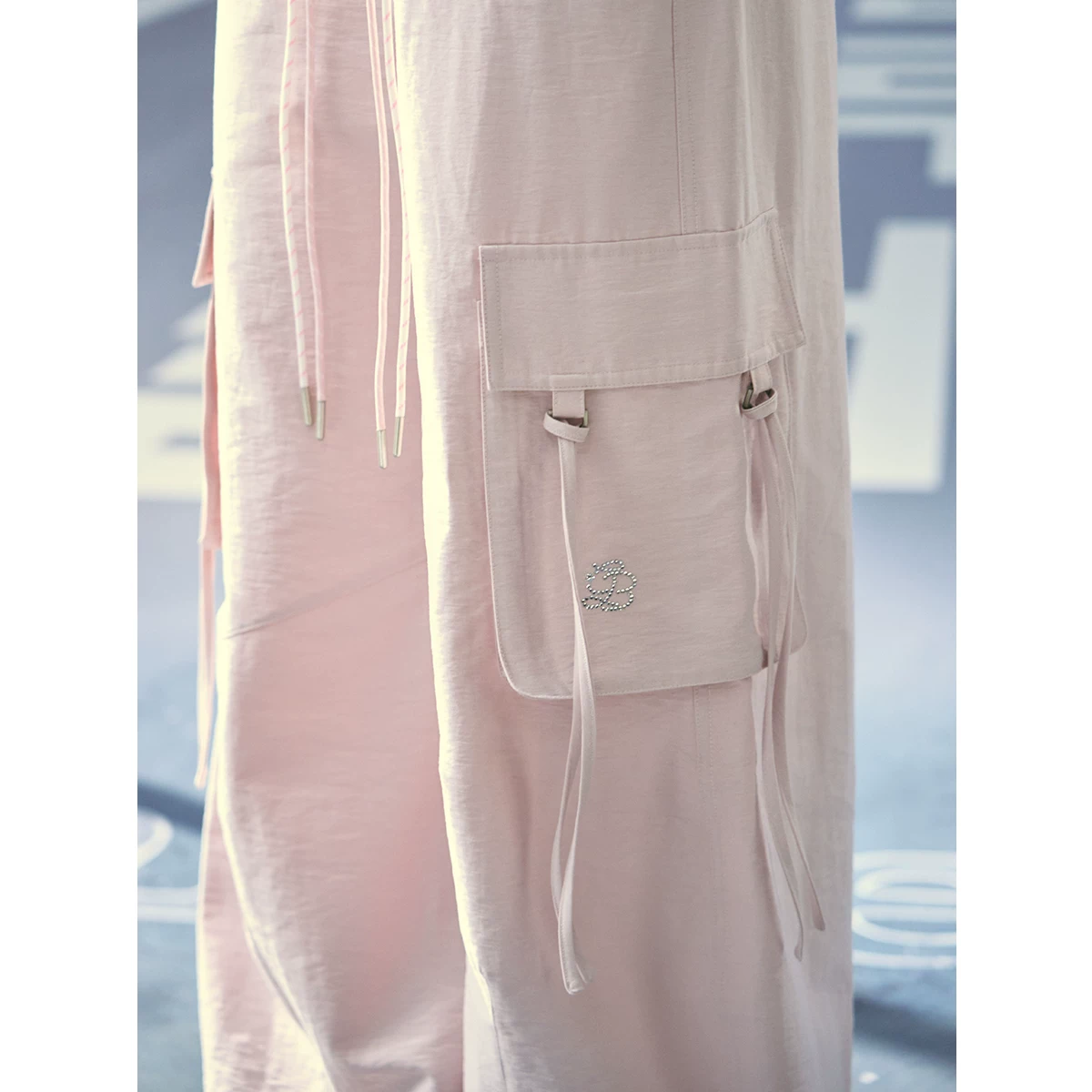ablueberry リボン結びカーゴパンツ