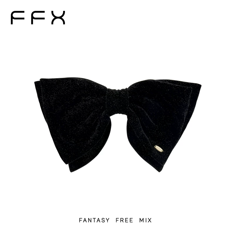 FFX ラメ蝶モチーフヘアクリップ