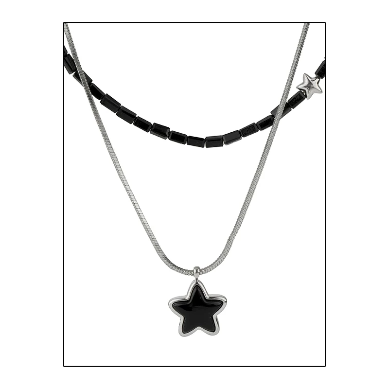 FFX 星モチーフダブルラインネックレス