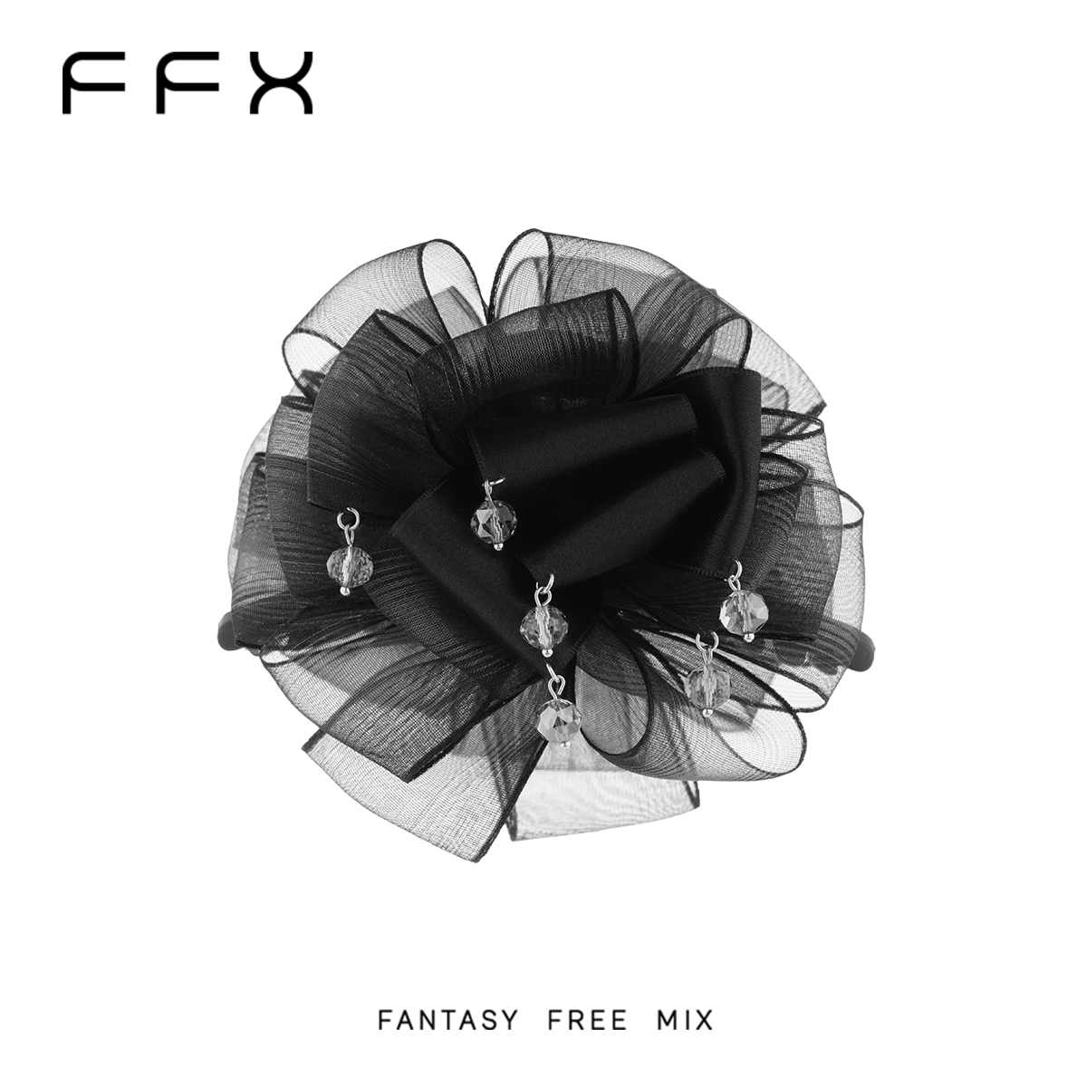 FFX チュールフラワーモチーフバンスクリップ