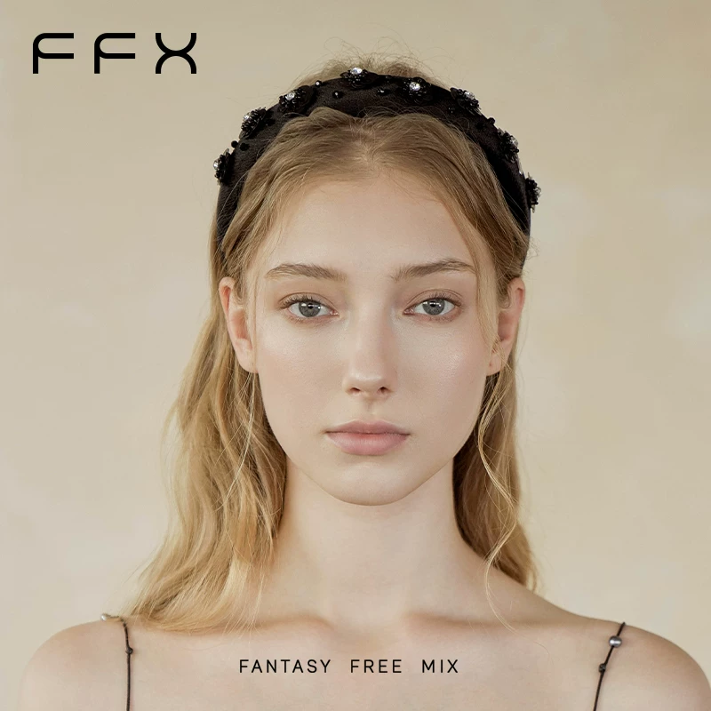 FFX フラワーモチーフビジューカチューシャ