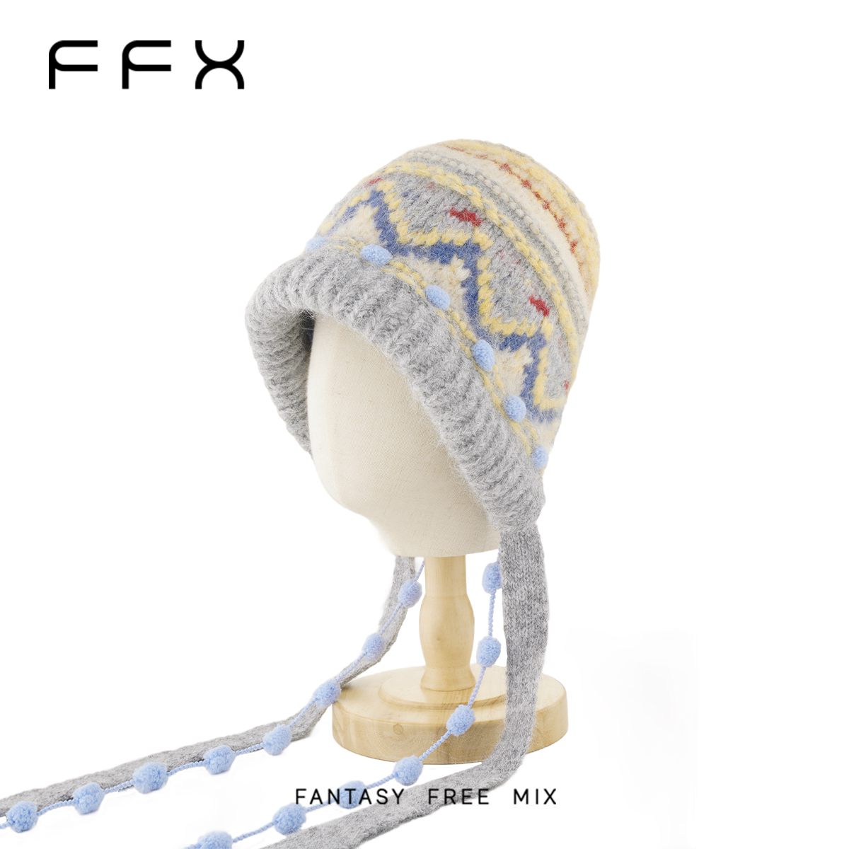 FFX フェアアイル柄ニット帽