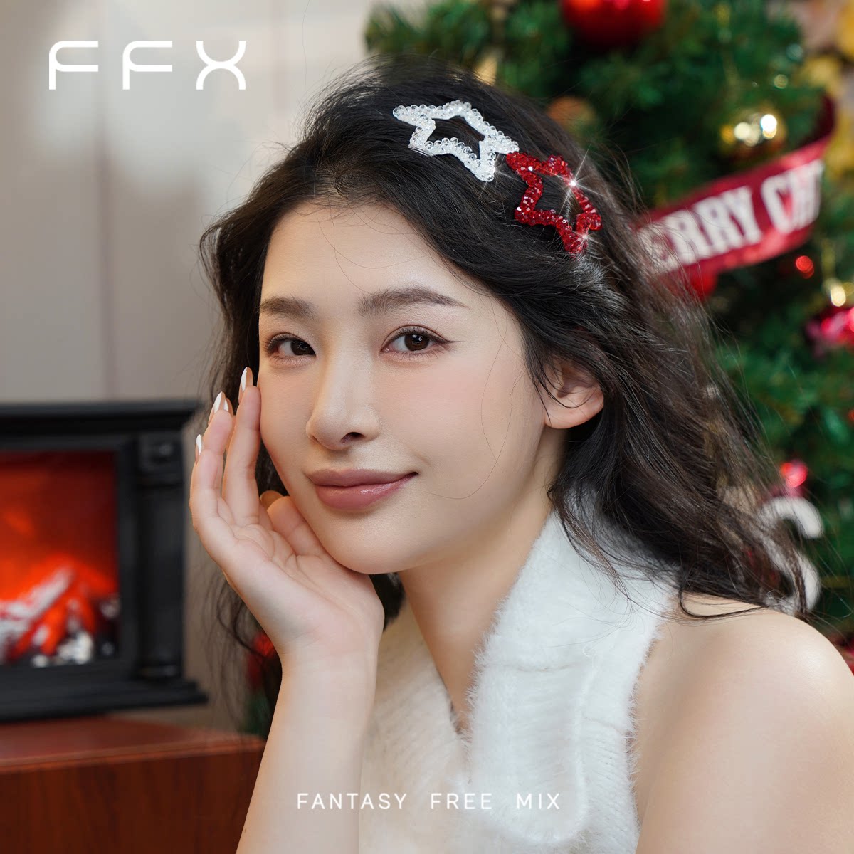 FFX ラメ星モチーフヘアクリップ