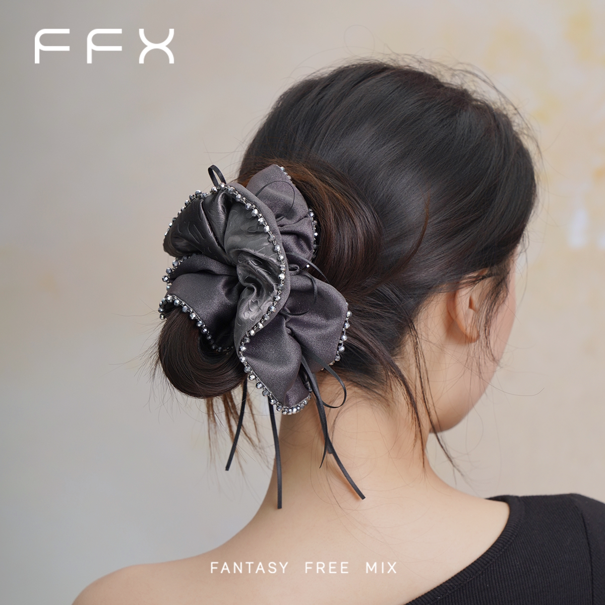 FFX サテンヘアゴム