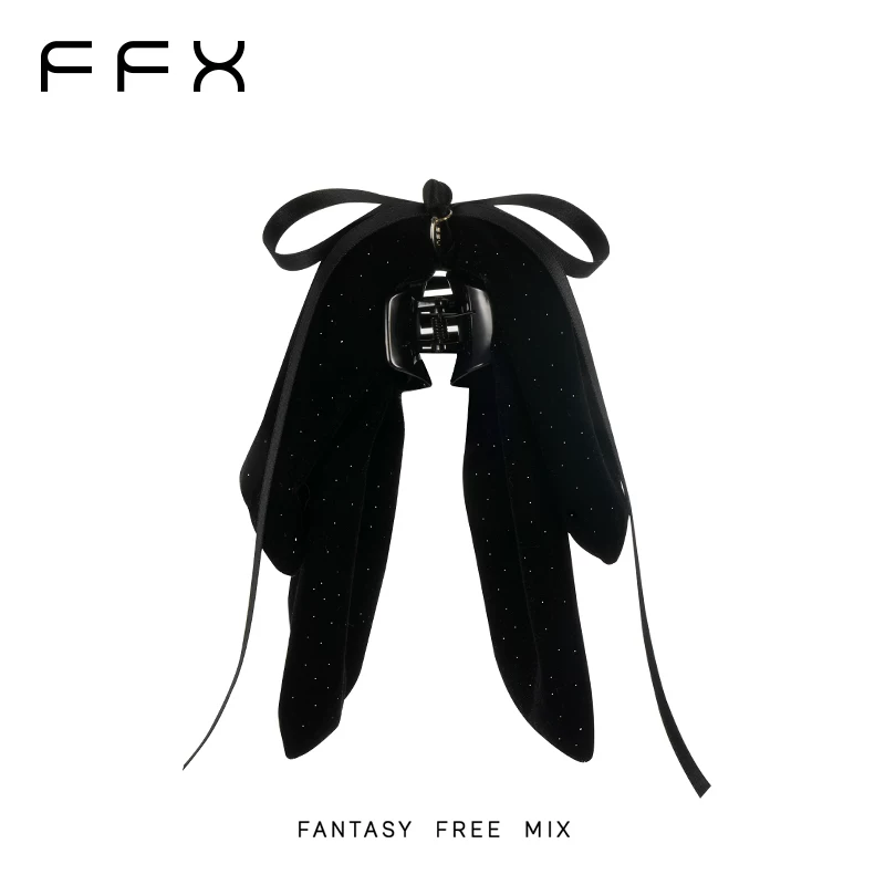 FFX ビッグリボンリボン付きバンスクリップ