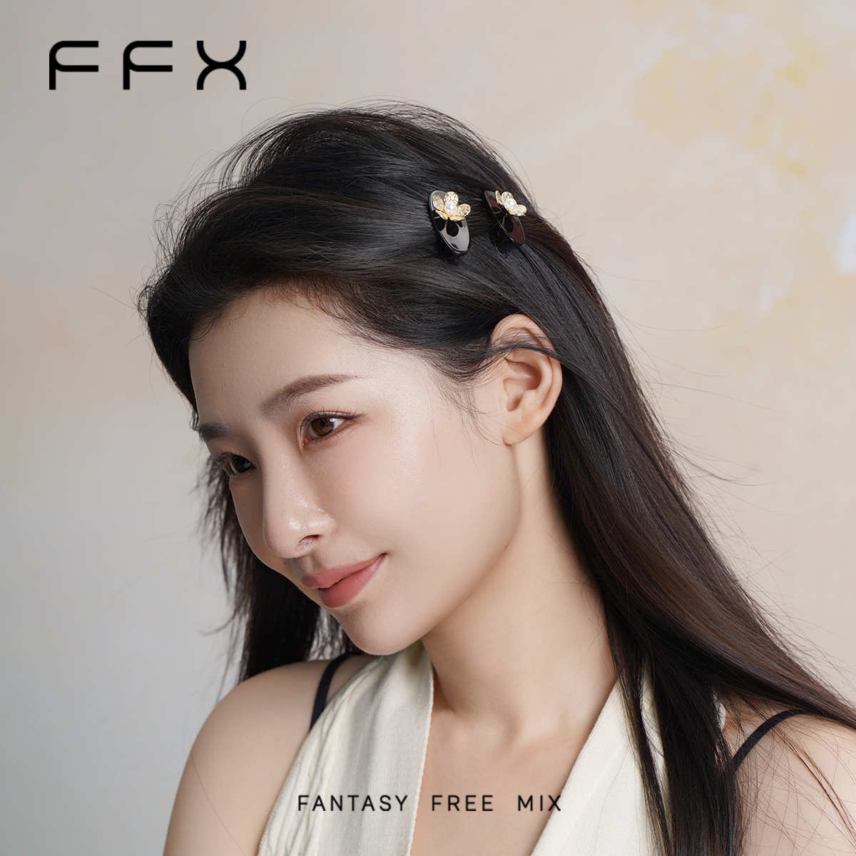 FFX フラワーモチーフヘアクリップ