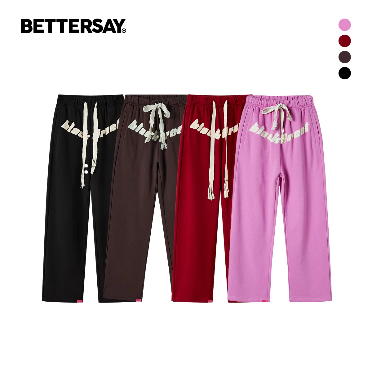 BETTERSAY ドローストリングストレートパンツ