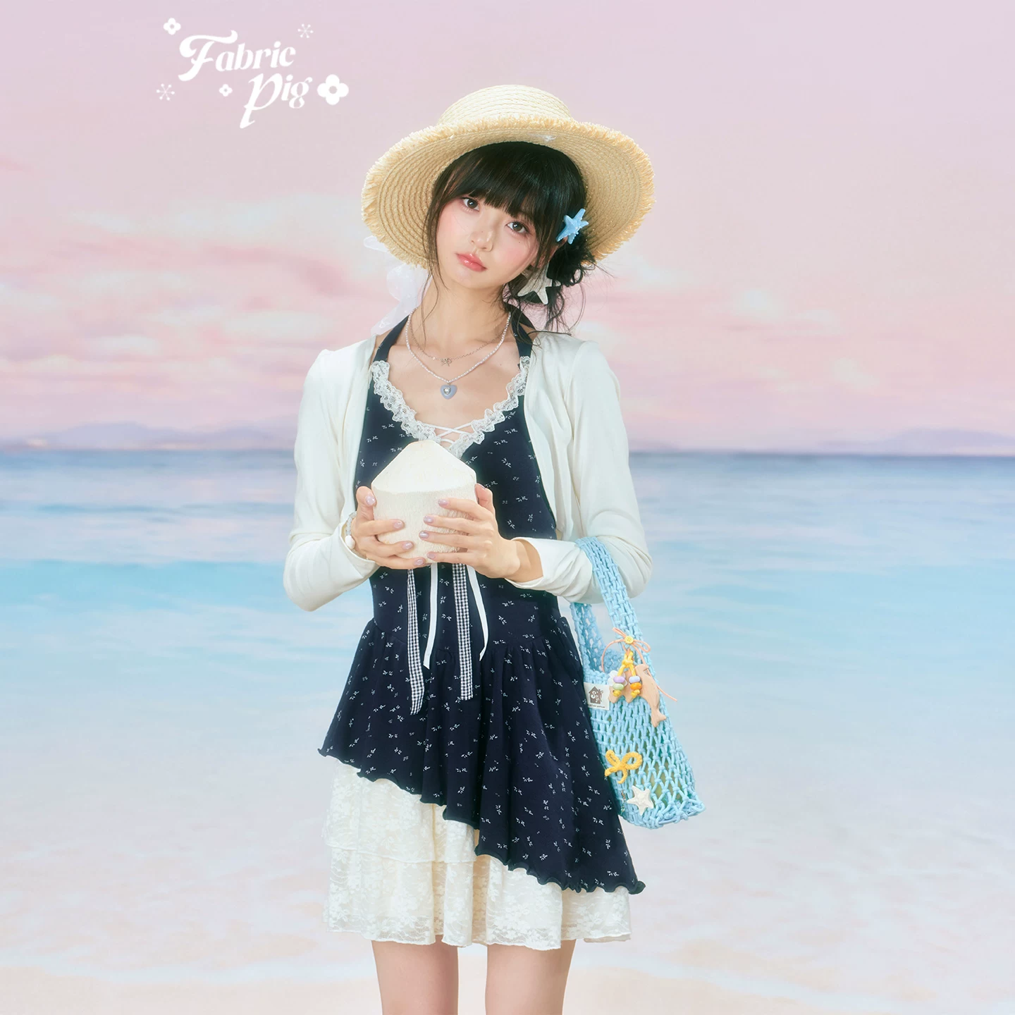 fabricpig 小花柄ホルターワンピースコーデ（単品・セット）