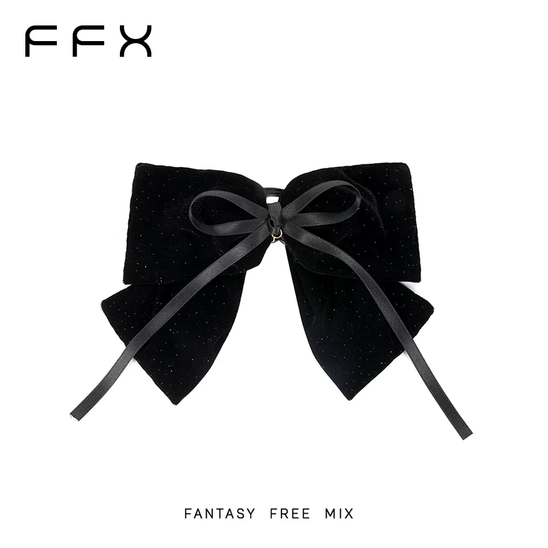 FFX ビッグリボンリボン付きバンスクリップ