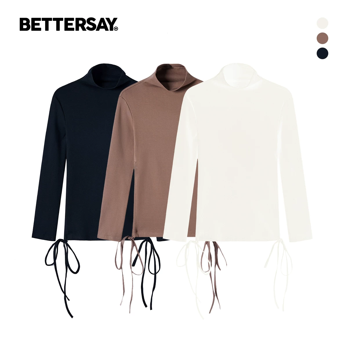BETTERSAY モックネックTシャツ