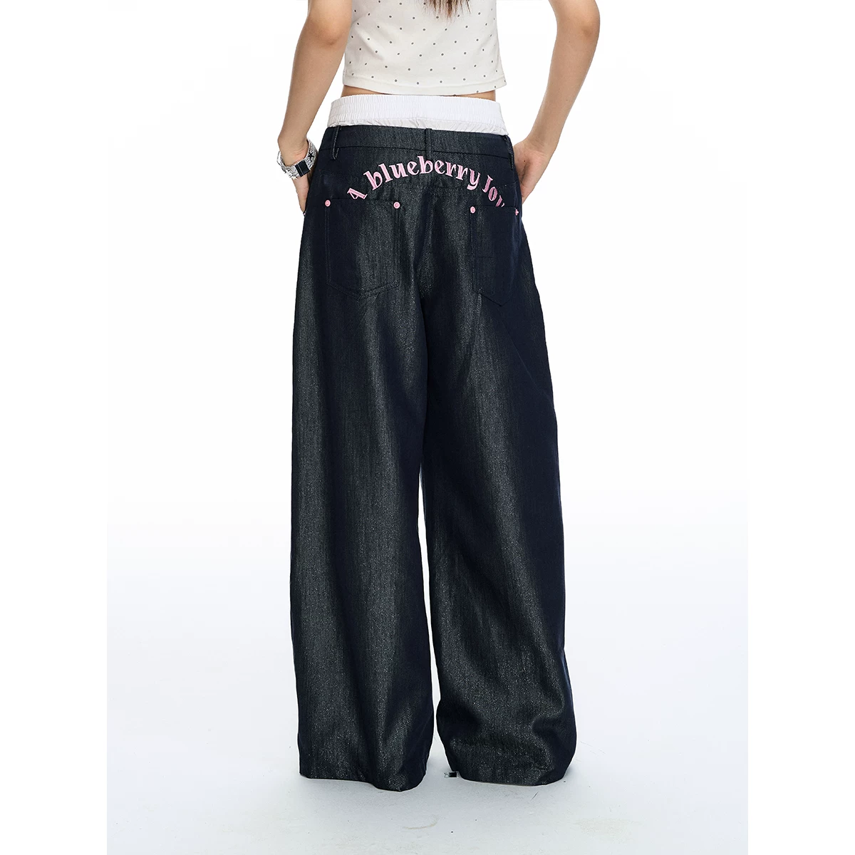 ablueberry デニムストレートパンツ