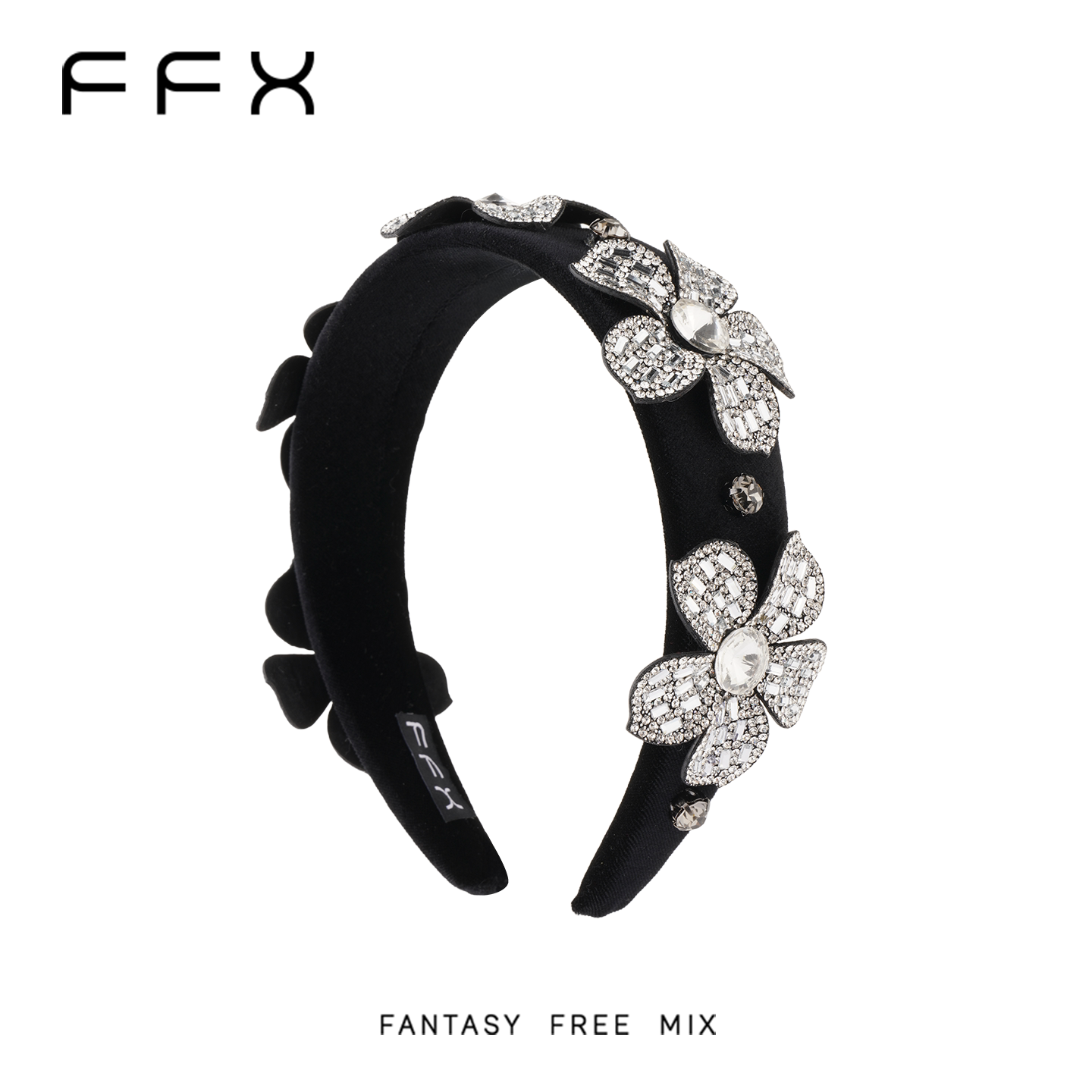 FFX フラワーモチーフワイドカチューシャ