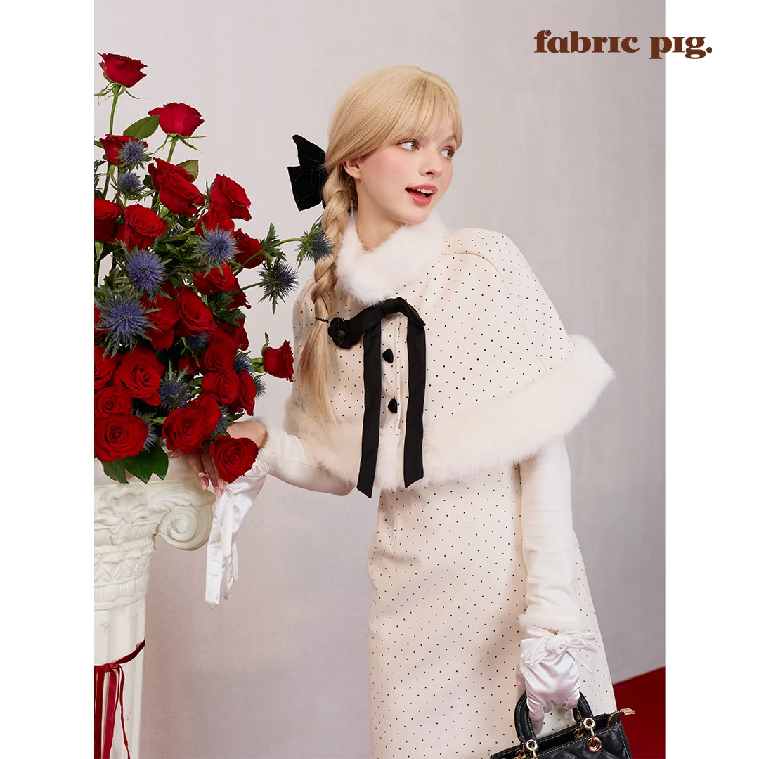 fabricpig ドット柄ワンピース