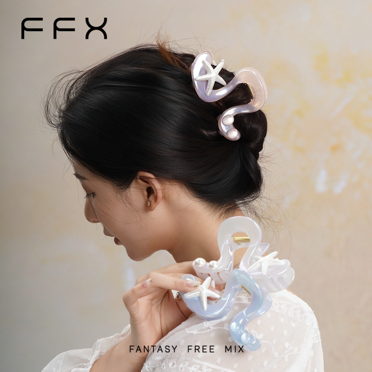 FFX クリアヒトデモチーフバンスクリップ