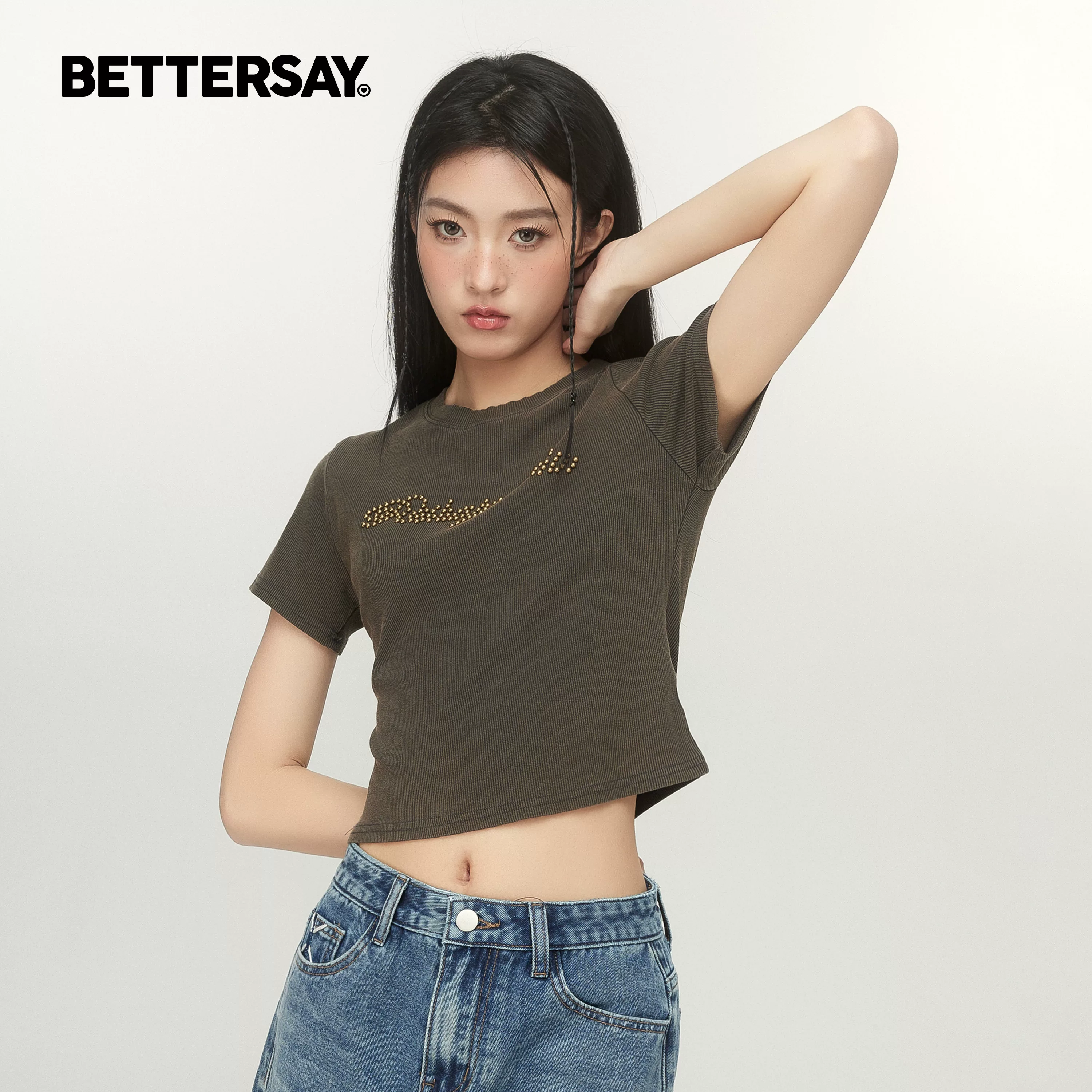 BETTERSAY ショート丈Tシャツ