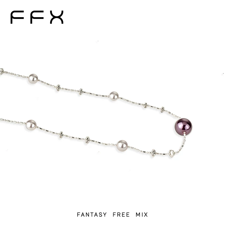 FFX パールモチーフロングネックレス