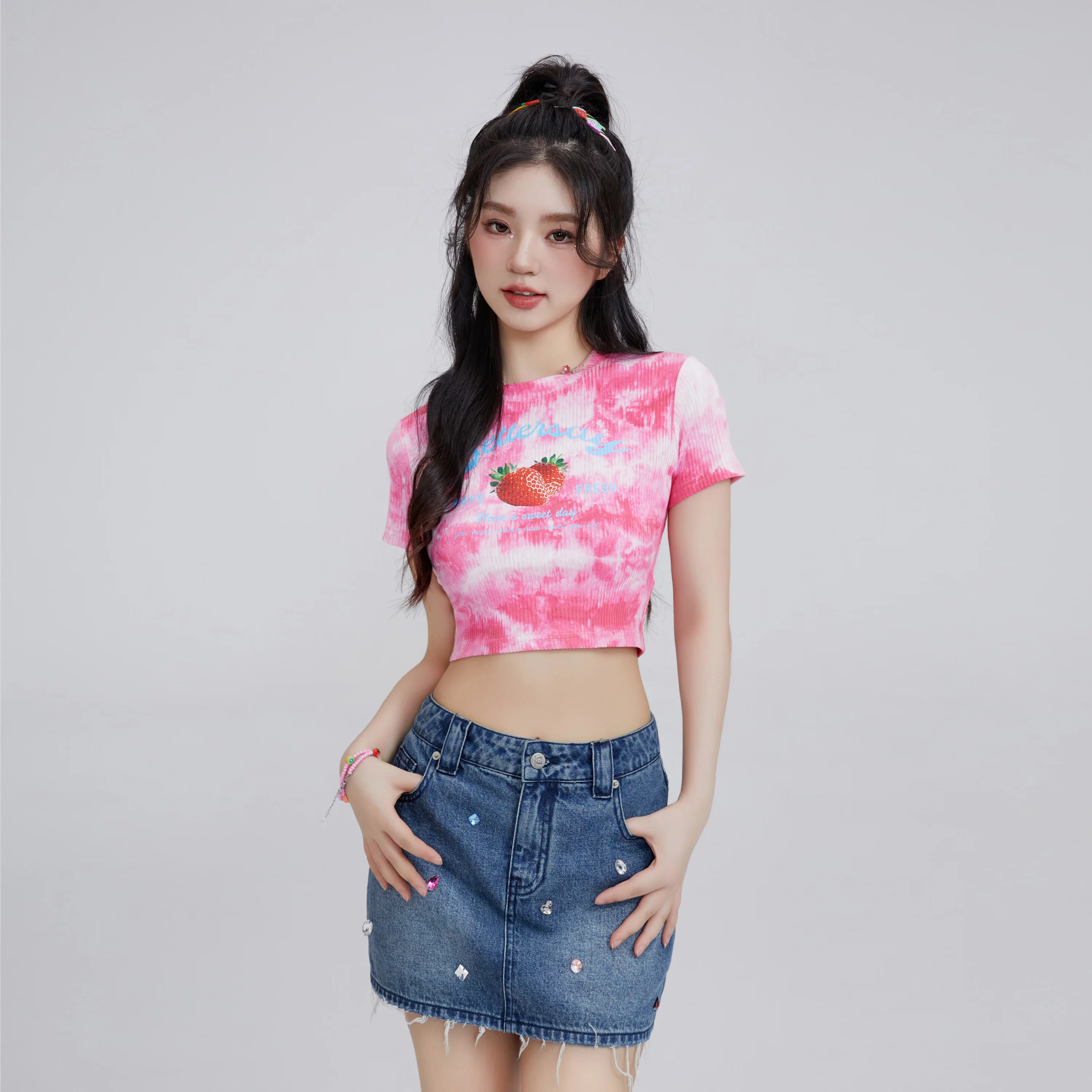 BETTERSAY ストライプ柄Tシャツ