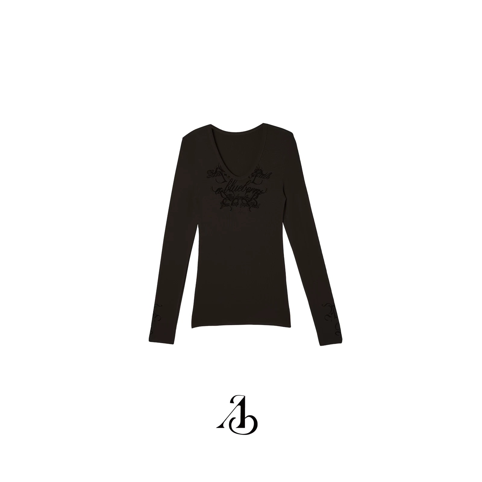 ablueberry プリントウエストシェイプTシャツ