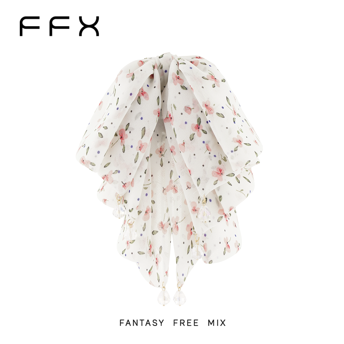 FFX 小花柄バンスクリップ