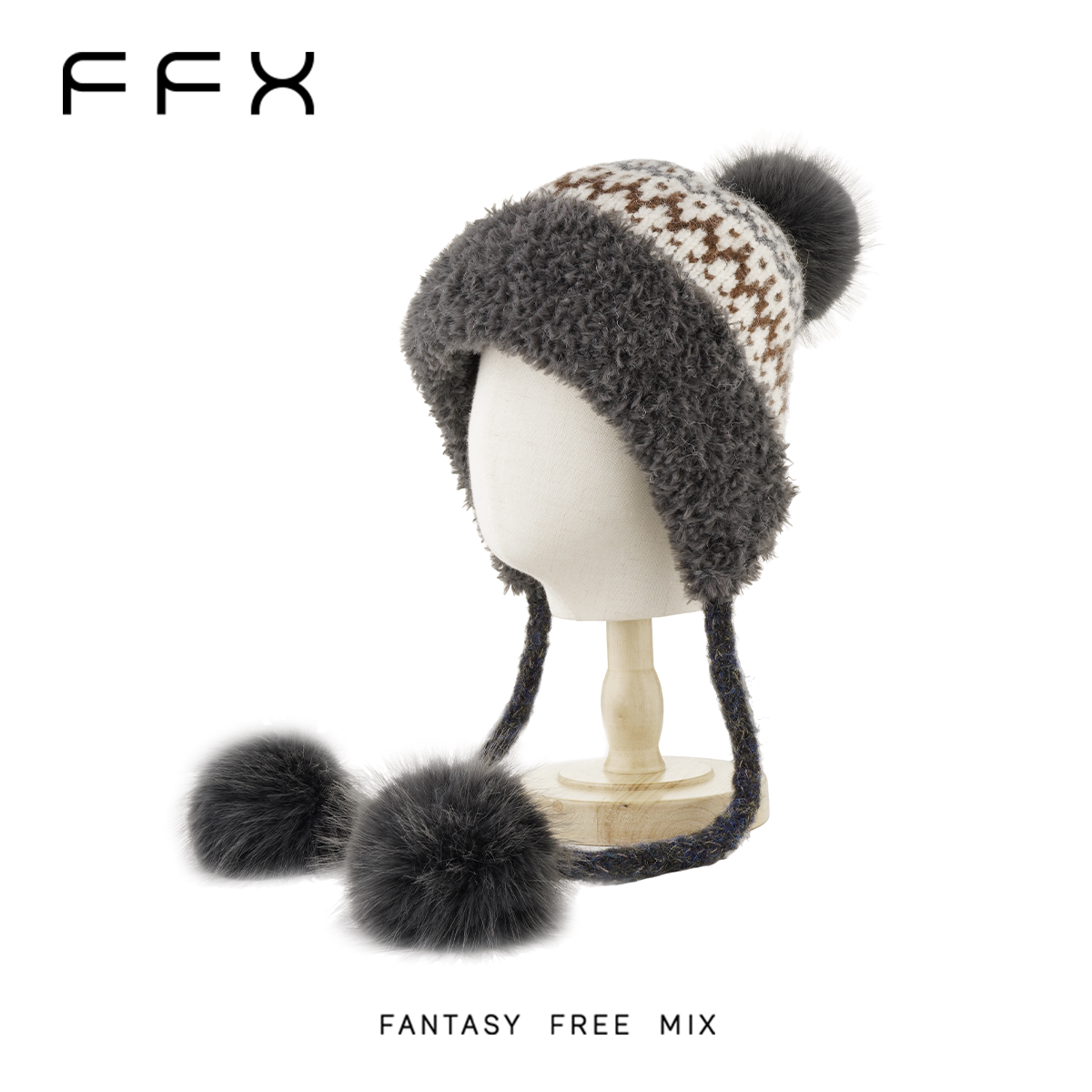 FFX フェアアイル柄ニット帽