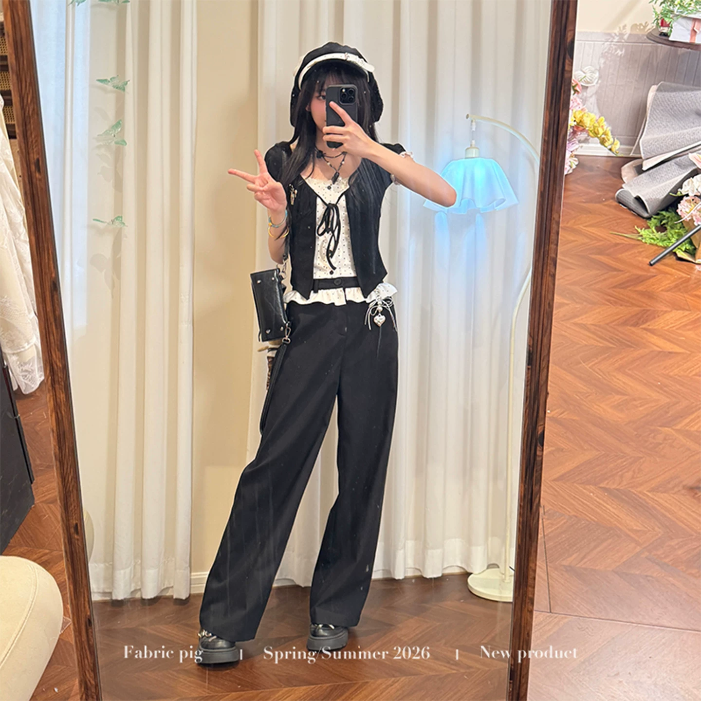 fabricpig ドット柄レイヤードコーデ（単品・セット）